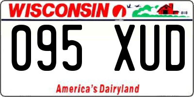 WI license plate 095XUD