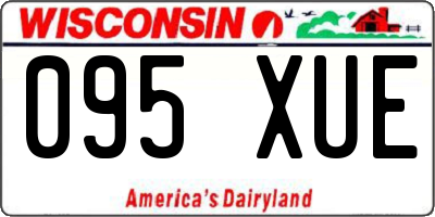 WI license plate 095XUE