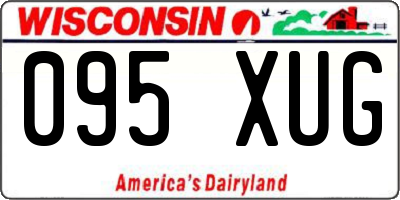WI license plate 095XUG