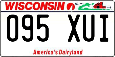 WI license plate 095XUI