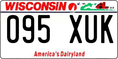 WI license plate 095XUK