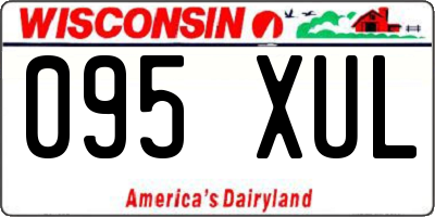 WI license plate 095XUL