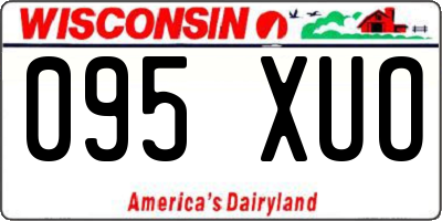 WI license plate 095XUO