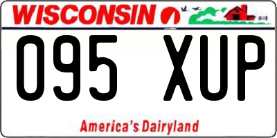 WI license plate 095XUP