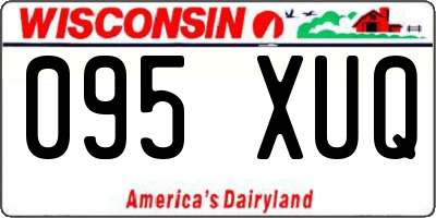 WI license plate 095XUQ