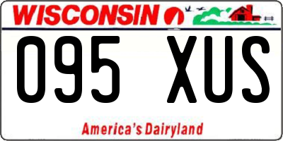 WI license plate 095XUS