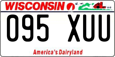WI license plate 095XUU