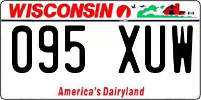 WI license plate 095XUW