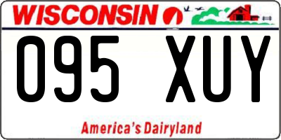 WI license plate 095XUY