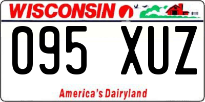 WI license plate 095XUZ