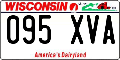 WI license plate 095XVA