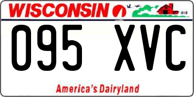 WI license plate 095XVC