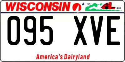 WI license plate 095XVE