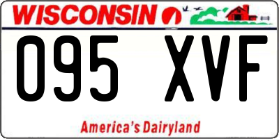 WI license plate 095XVF