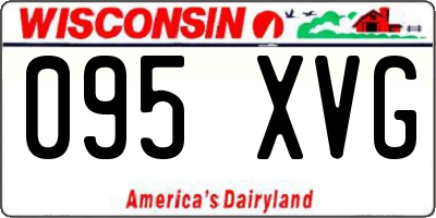 WI license plate 095XVG