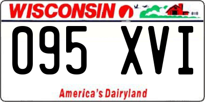WI license plate 095XVI