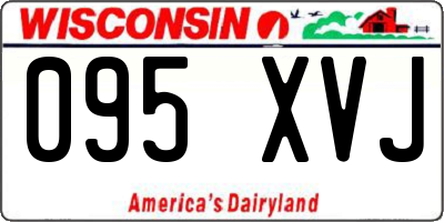 WI license plate 095XVJ