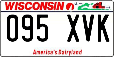 WI license plate 095XVK