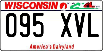 WI license plate 095XVL