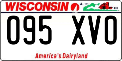 WI license plate 095XVO