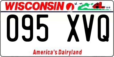 WI license plate 095XVQ