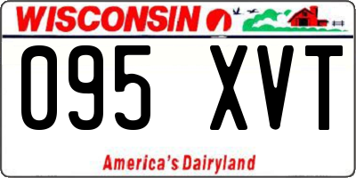 WI license plate 095XVT