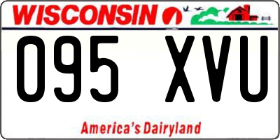 WI license plate 095XVU
