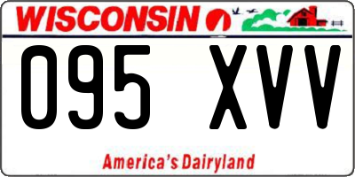 WI license plate 095XVV