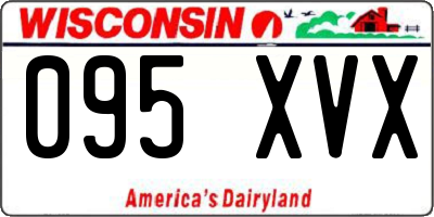 WI license plate 095XVX