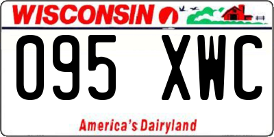 WI license plate 095XWC
