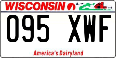 WI license plate 095XWF
