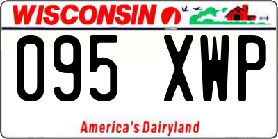WI license plate 095XWP