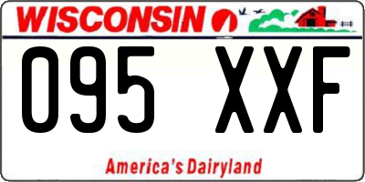 WI license plate 095XXF