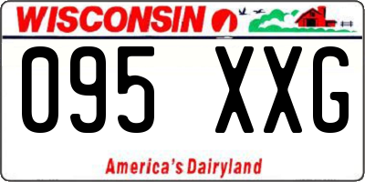 WI license plate 095XXG