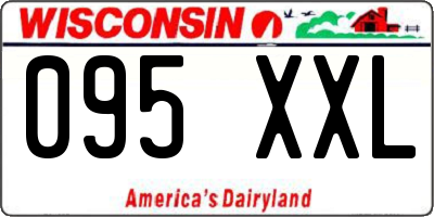 WI license plate 095XXL