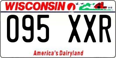 WI license plate 095XXR