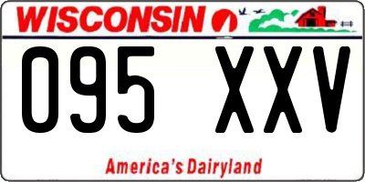 WI license plate 095XXV