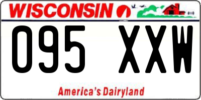 WI license plate 095XXW