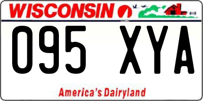 WI license plate 095XYA