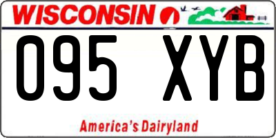 WI license plate 095XYB