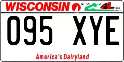 WI license plate 095XYE