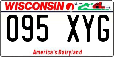 WI license plate 095XYG