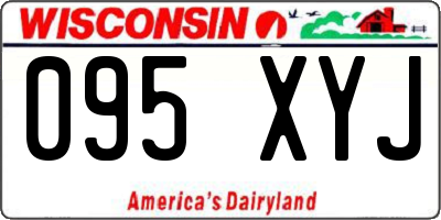 WI license plate 095XYJ