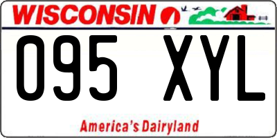 WI license plate 095XYL