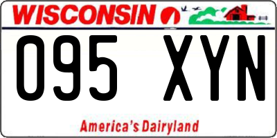 WI license plate 095XYN