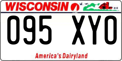 WI license plate 095XYO