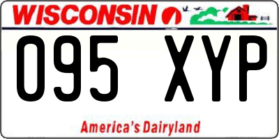 WI license plate 095XYP