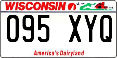 WI license plate 095XYQ