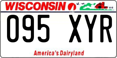 WI license plate 095XYR