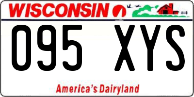 WI license plate 095XYS